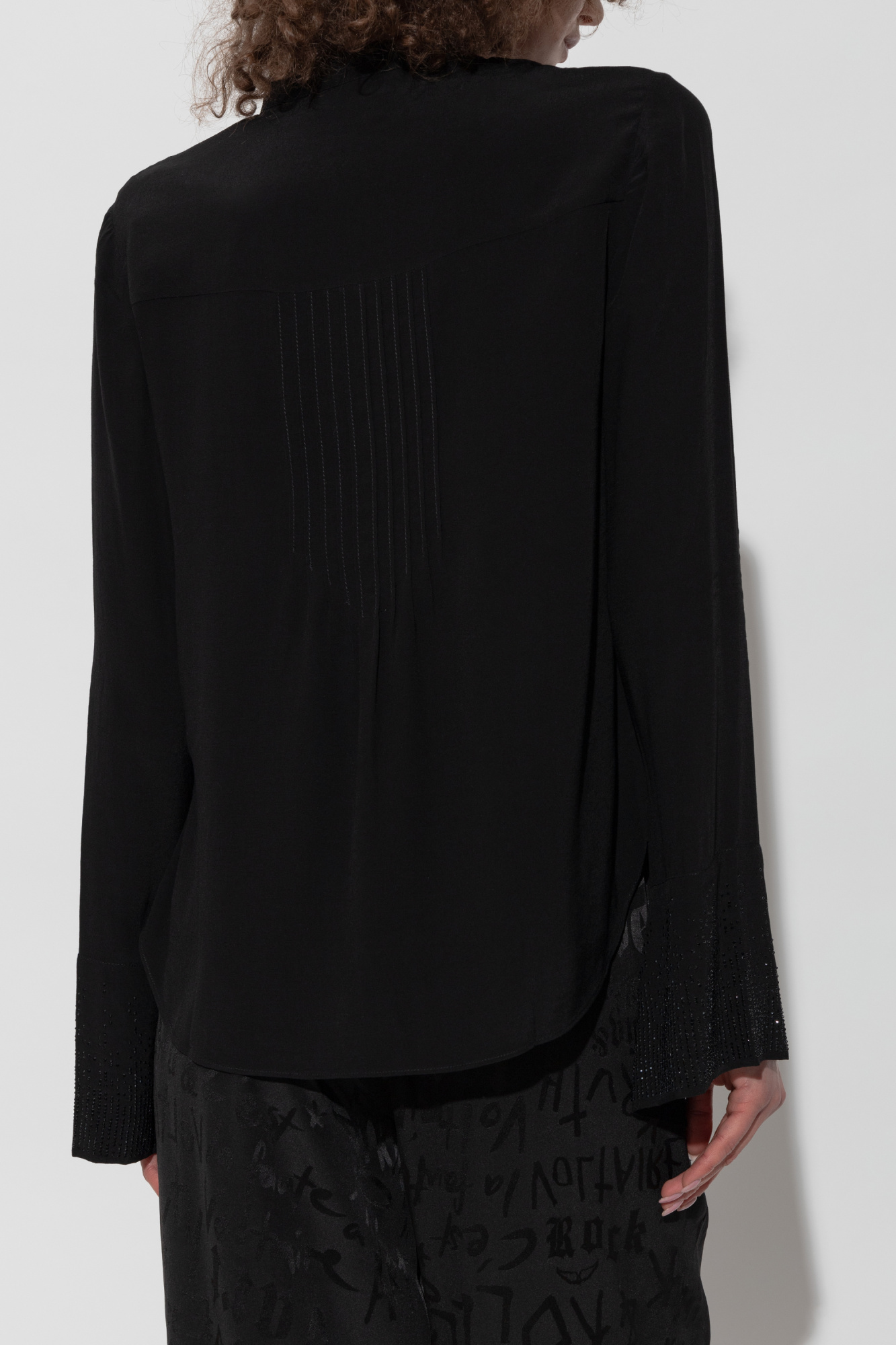 売れ筋商品|||ザディグ エ ヴォルテール シャツ レディース トップス TAIKA - Blouse - black Elegant Black Taika Blouse | Zadig&Voltaire